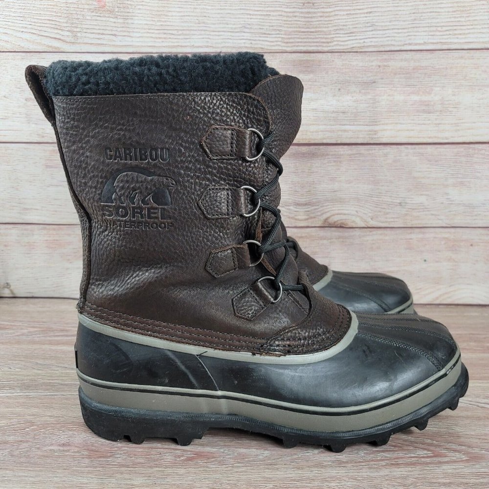 Sorel Caribou Waterproof Snow Boots Men's Size 14 Lined Insulated Winter Shoes